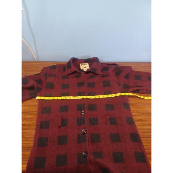 Authenic One Step Up Performance Fleece Button Up Plaid Size Large Red & Black - Picture 6 of 8